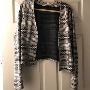 JACK by BB Dakota Black and White Tribal Blazer